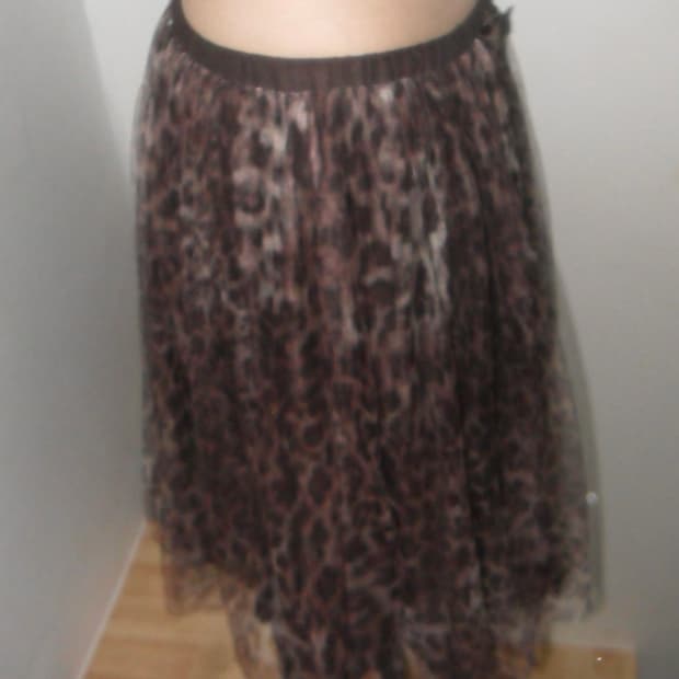 vintage leopard sha skirt