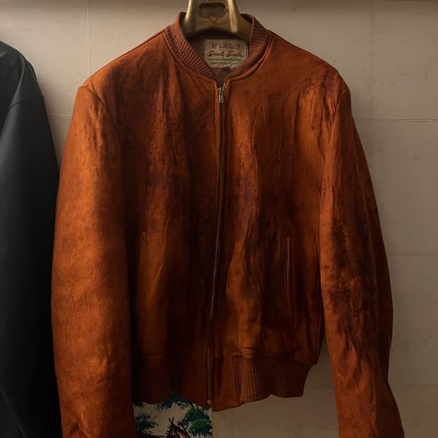 60s  mcgregor dreizzle 스웨이드 봄버