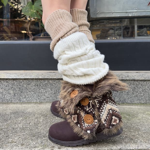 00s MUK LUKS 퍼 랩 부츠 풀박스