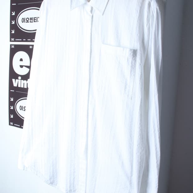 W(L-XL) 무신사 스탠다드 셔츠 남방 스트라이프 패턴-H33043