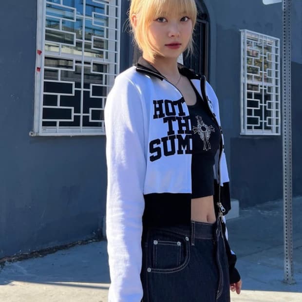 르세라핌 은채 착용) Odor logo drop pants (pk) 