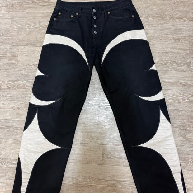 떠그클럽 tc레더 블랙팬츠