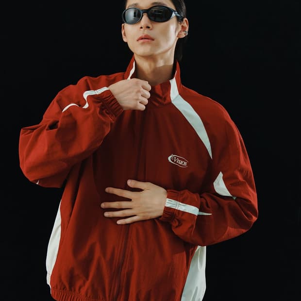 비전스트릿웨어 Blocking Wind Jacket Burgundy 윈드