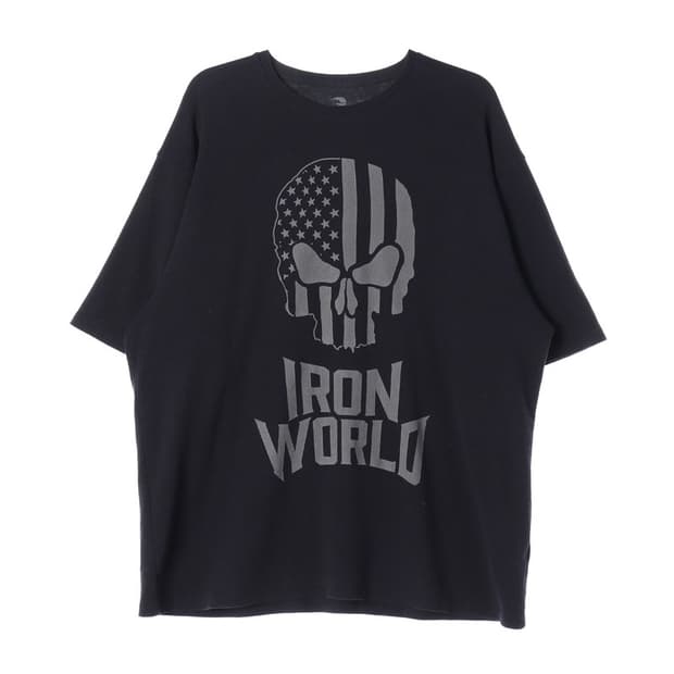 가스프 아이언 월드 스컬 그래픽 짐웨어 티셔츠 L
