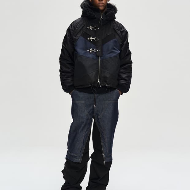 앤더슨벨 밀리 디테쳐블 카펜터 진 인디고 블랙 