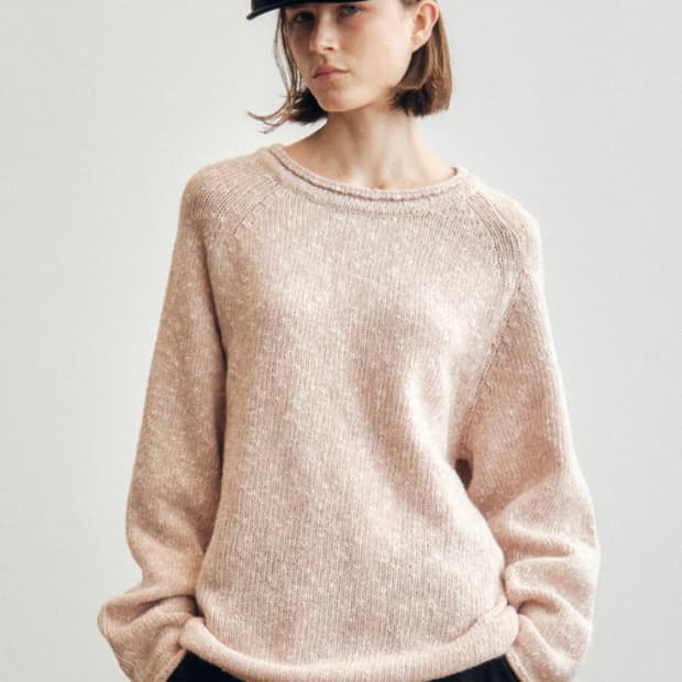 Wool Punching Loose Fit Candy Knit 핑크