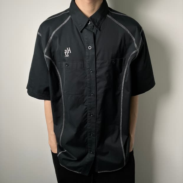 할리데이비슨 바이커 하프 반팔 셔츠 XL