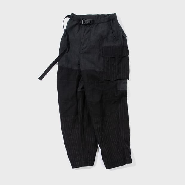 더 비리디 안느 울 린넨 와이드 카고 팬츠