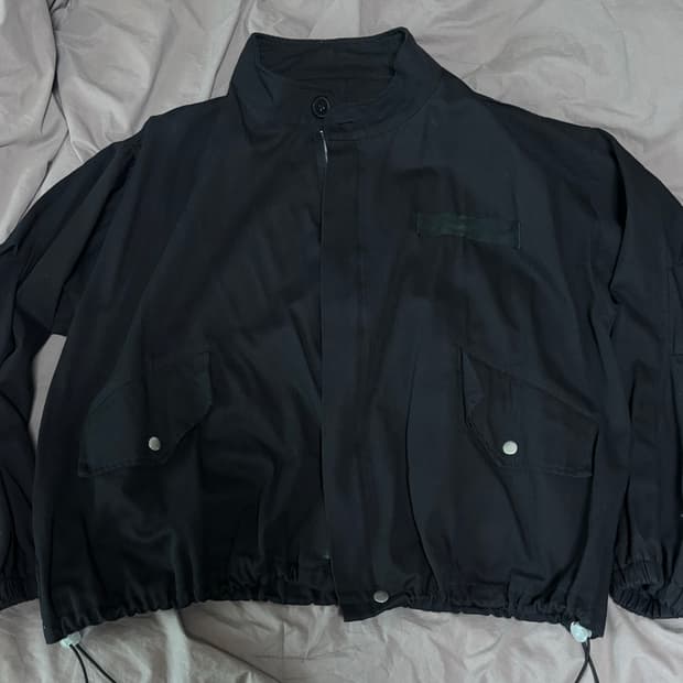 빈티지 숏 야상 자켓 스트링