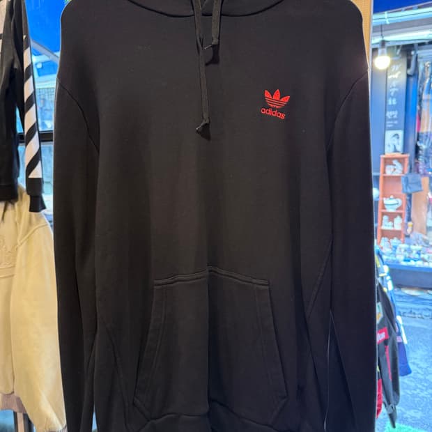 아디다스 V DAY 블랙 후드티