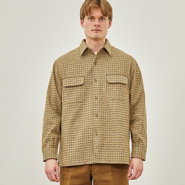 [L] 빅얀크 ROGER SHIRT PLAID COTTON TWEED