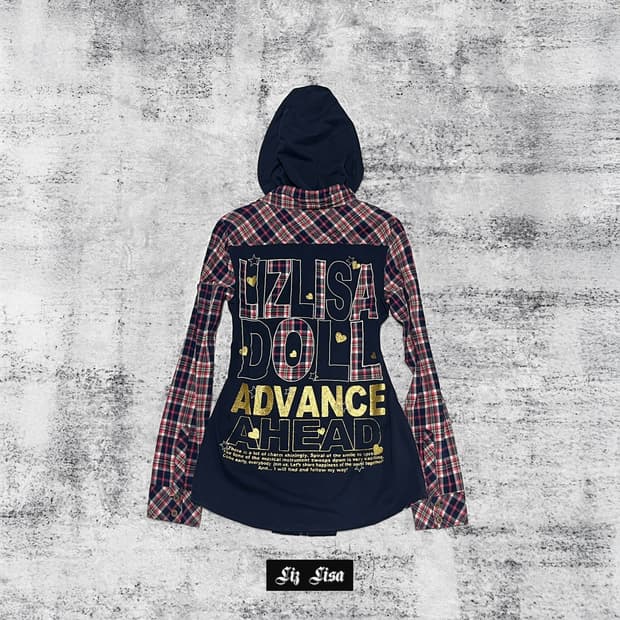 (Liz Lisa) y2k layered flannel 