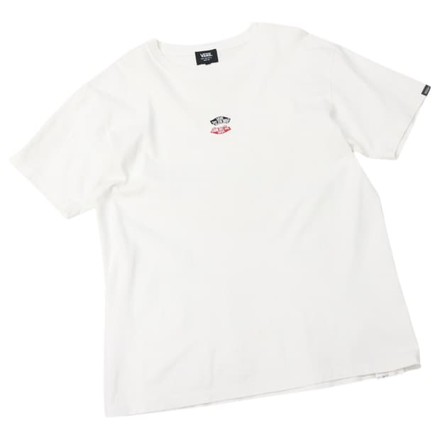 VANS 반스 센터 미니 자수 로고 반팔티셔츠 (L)