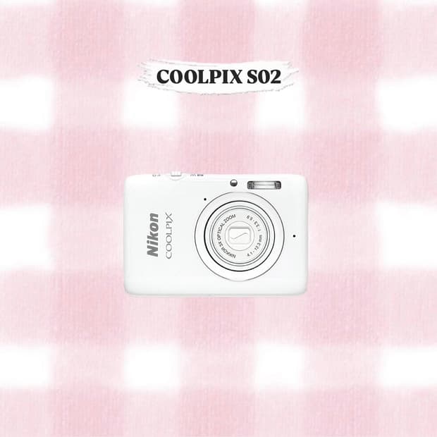니콘 쿨픽스 S02 화이트 빈티지디카