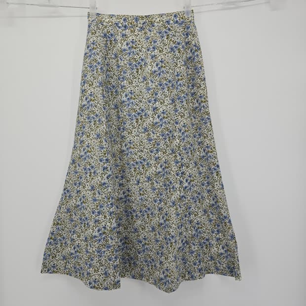 일본 빈티지 플라워 롱 스커트 꽃무늬