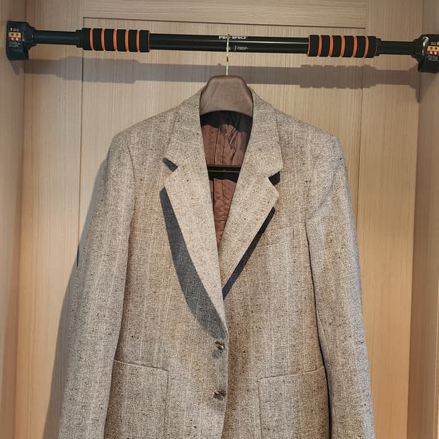연그레이/연브라운 모직 트위드자켓 슬림XL