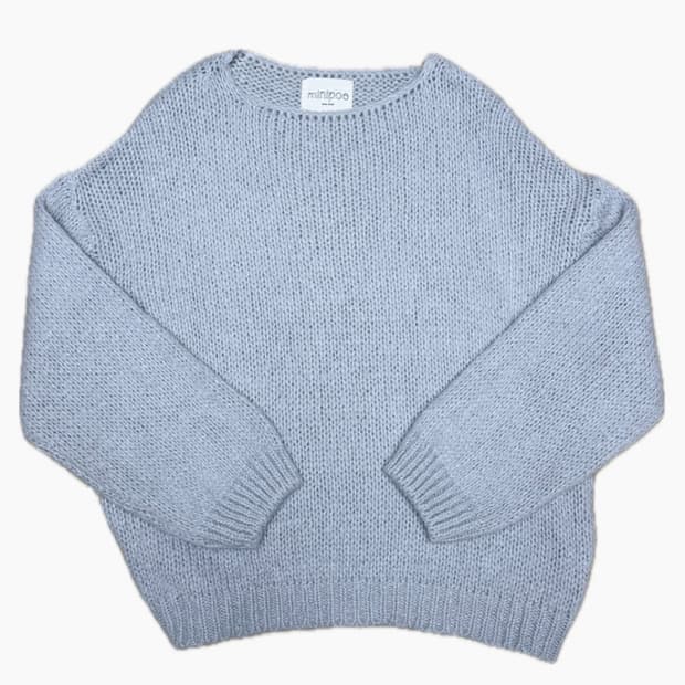 미니포에 오버핏 니트