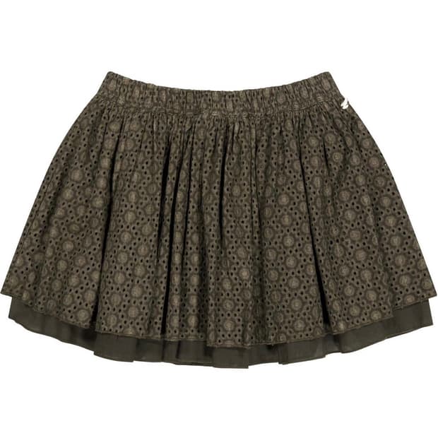 구해요) 코이세이오 플라워 펀칭 스커트 브라운