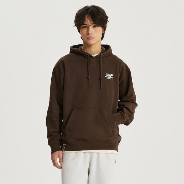뉴발란스 서울 한정판 후드티 브라운 XL 105 NBN0F4A023BR