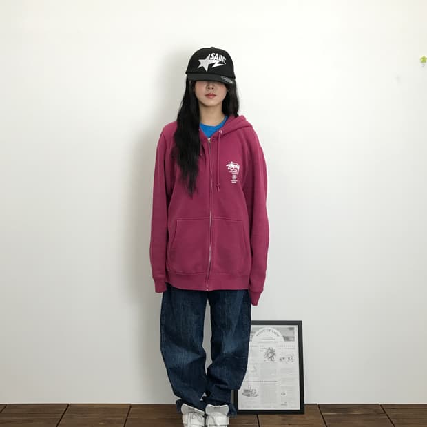 00's Stussy World Tour Zip Hoodie