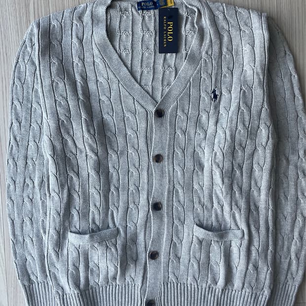 [새상품] 폴로 랄프로렌 코튼 케이블 니트 가디건