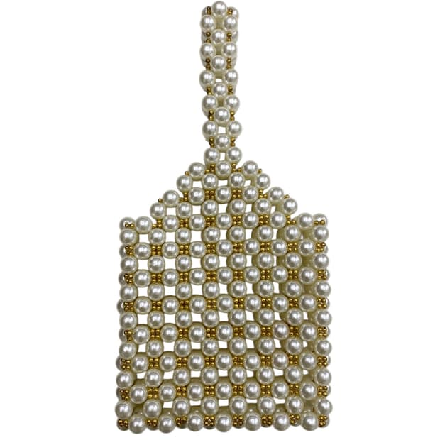 진주 비즈 핸드백 토트백