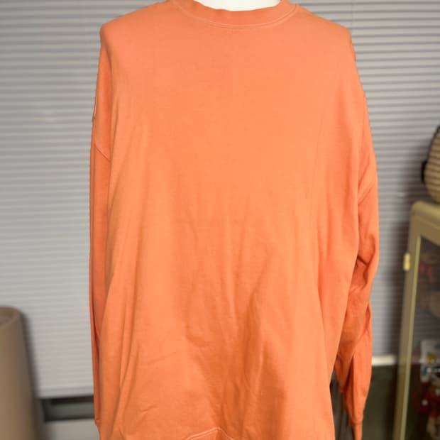 EVCON 에비콘 오렌지 오버핏 롱 슬리브 티셔츠 3