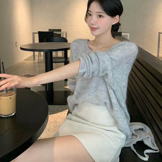 플랜트샵 루즈 모헤어니트