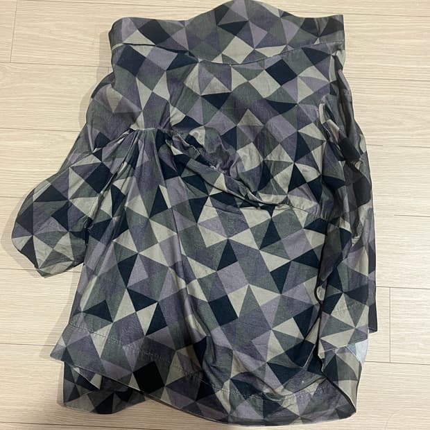 빈티지 스트라이프 체크 치마 스커트