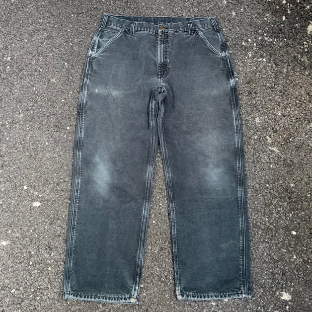 OG 빈티지 칼하트 B111 BLK 싱글니 카펜터 팬츠