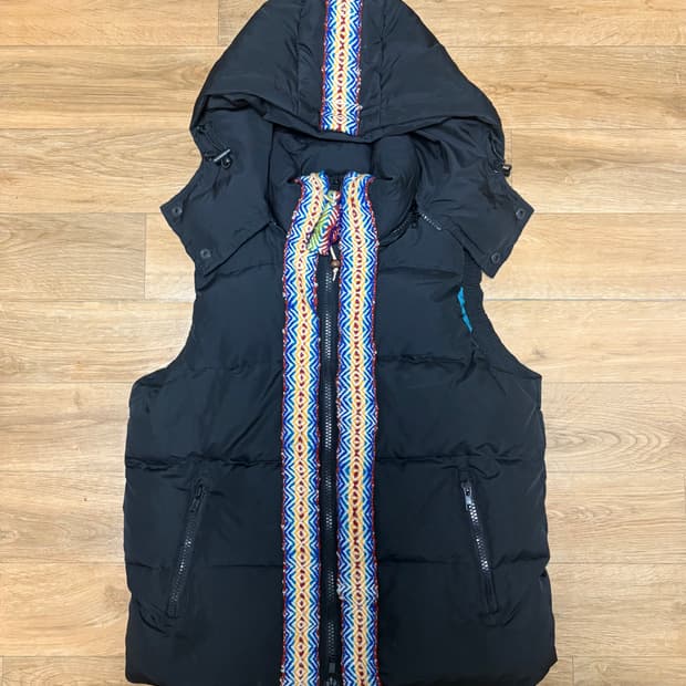 빈티지 모리스타일 투웨이 조끼패딩