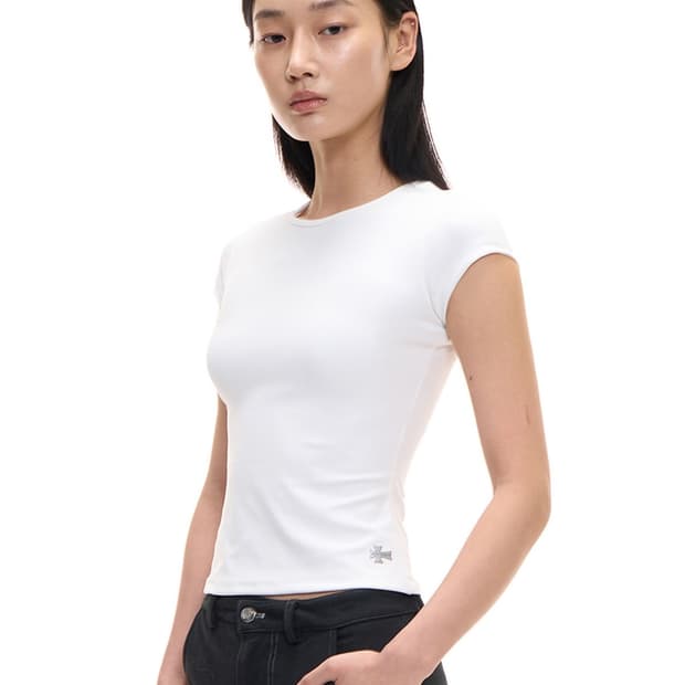 2000아카이브스 컨투어 티셔츠 화이트
