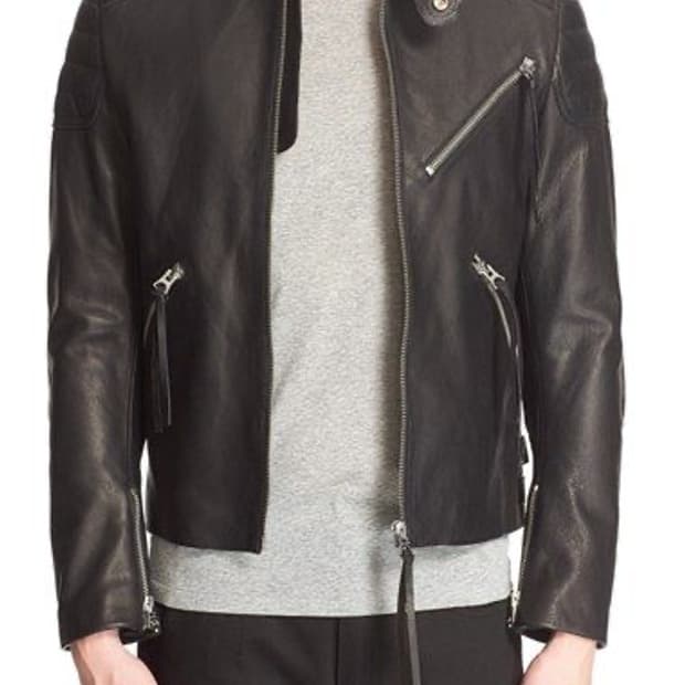 아크네 스튜디오 레더 바이커 자켓