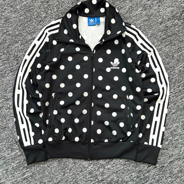 아디다스 파이어버드 도트 땡땡이 트랙탑 져지 L