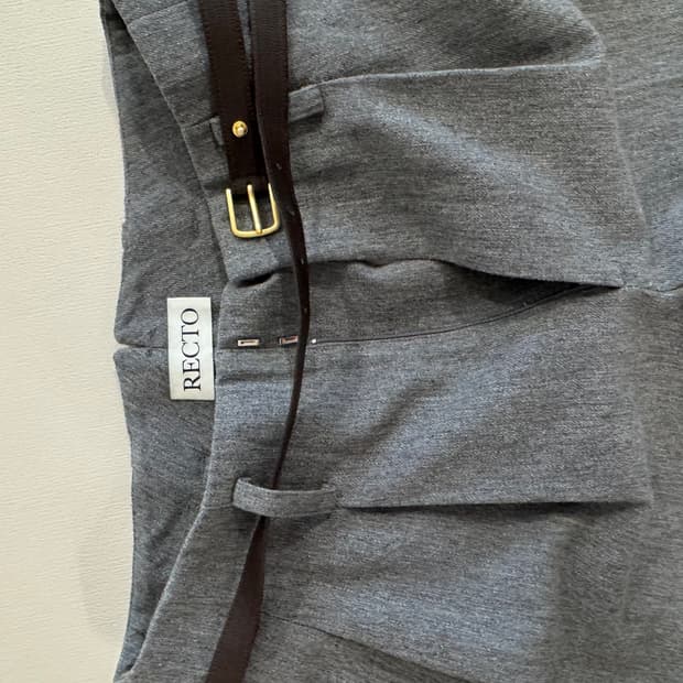 렉토 퀸시 벨티드 팬츠 m 그레이