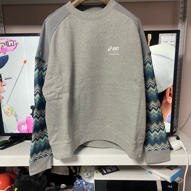 아식스 앤더슨벨 콜라보 맨투맨 그레이