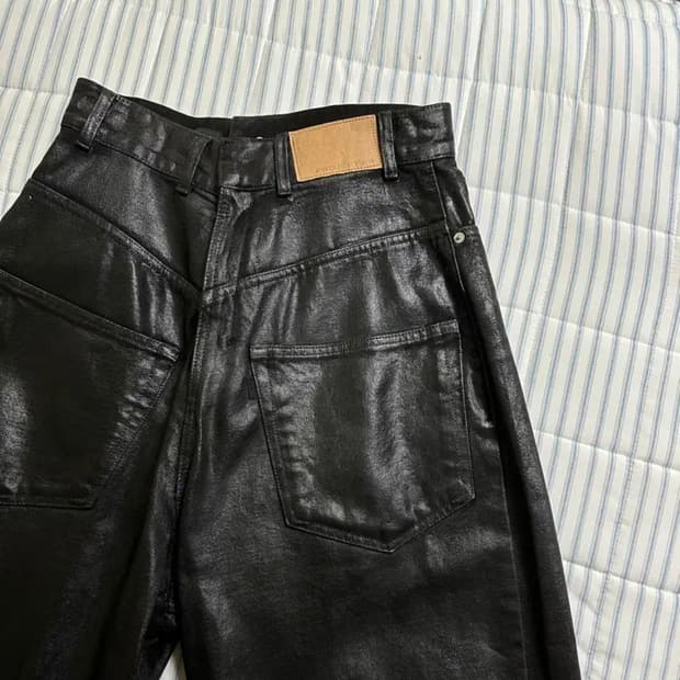 project gr 프로젝트gr 코티드 백워드 데님 블랙