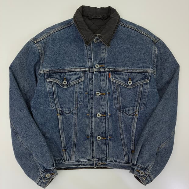 Levi's 리바이스 90‘s 오렌지 탭 쉐르파 트러커 데님 자켓