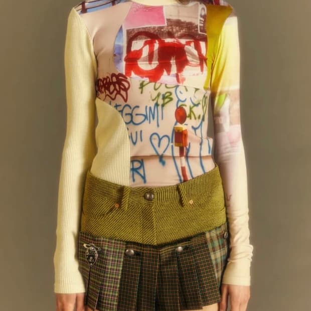 앤더슨벨 사이버펑크 프린트 롱슬리브 xs