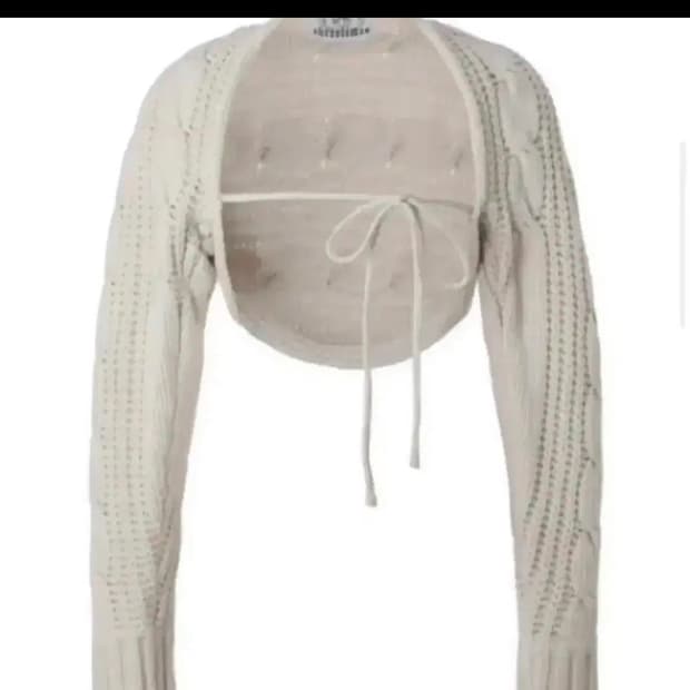 쓰리타임즈 케이블 볼레로 아이보리