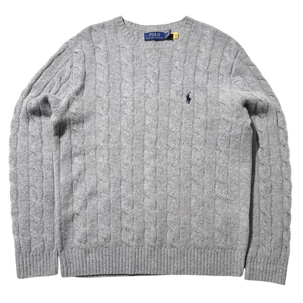23fw 폴로 랄프로렌 케이블 울 라운드 니트 (신형QR)