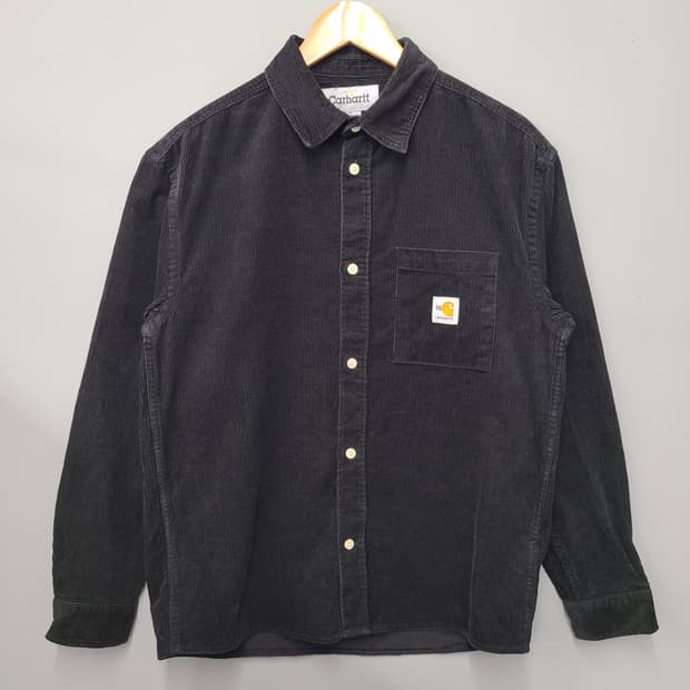 Carhartt 칼하트 리워크 코듀로이 셔츠 자켓 블랙