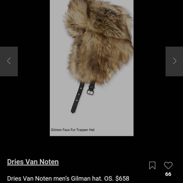 구매) 드리스 반 노튼 20fw faux fur hat