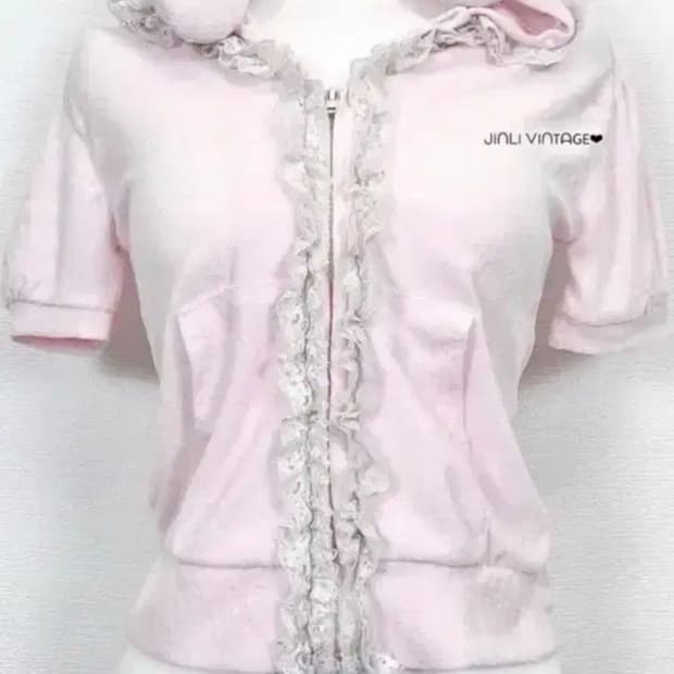 빈티지 슈가돌 우사미미 후드집업 핑크 stc 진리 히메갸루 로걀