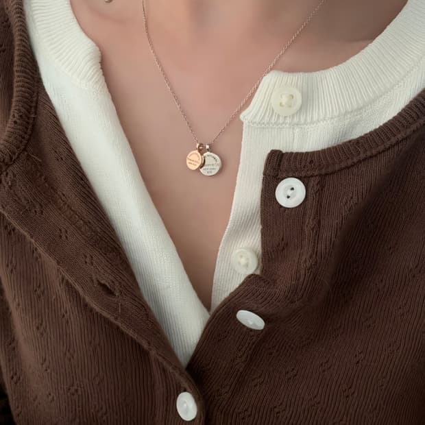 빈티지 티파니앤코 더블 코인 목걸이