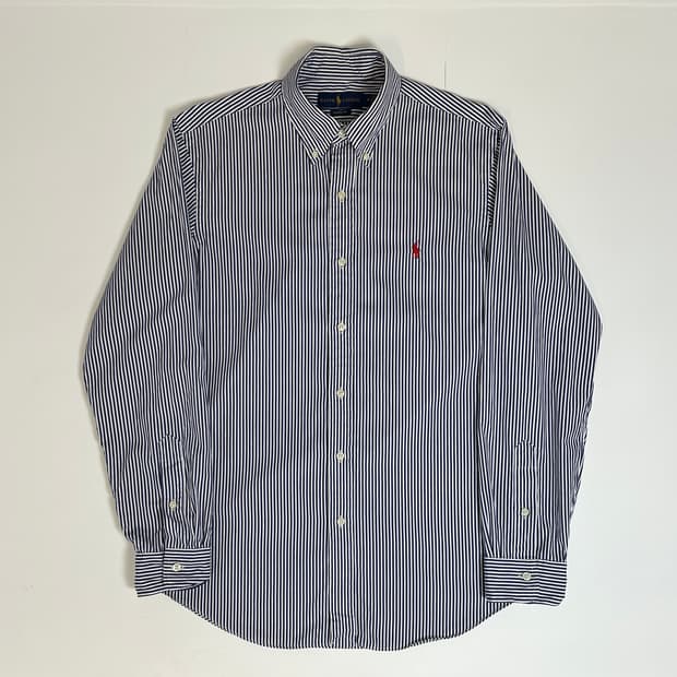 폴로 큐알탭 스트라이프 셔츠 