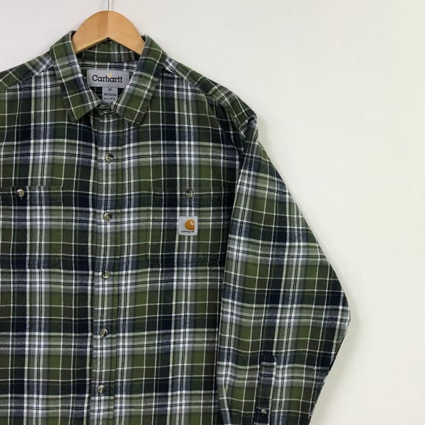 XL 칼하트 체크 워크 셔츠