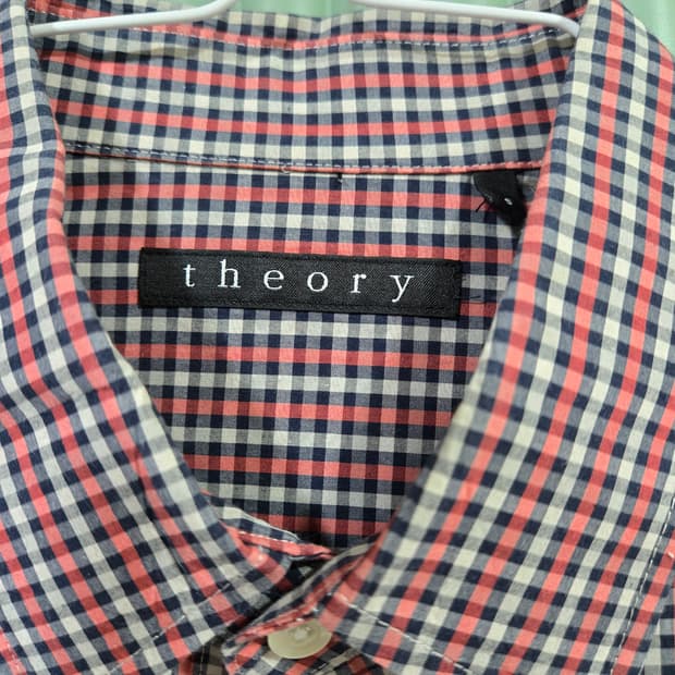 띠어리 체크 포플린 셔츠 