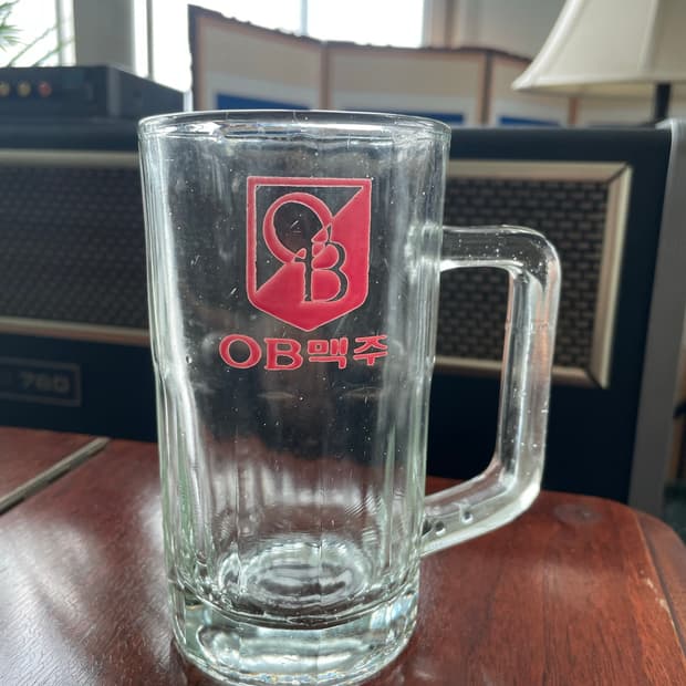 코리아 빈티지 OB맥주 손잡이 생맥주잔 (레트로/수집용) 해