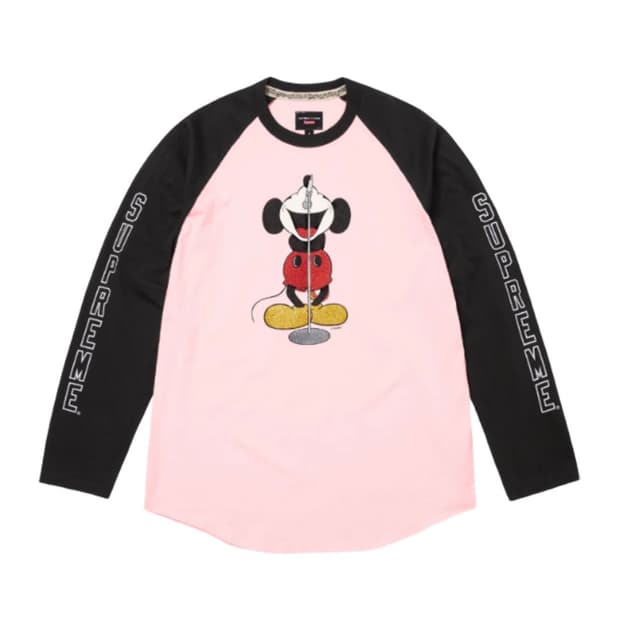 (M) 슈프림x넘버나인x미키마우스 롱슬리브-25fw